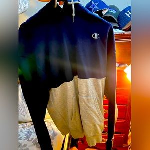 Champion blue and gray hoodie